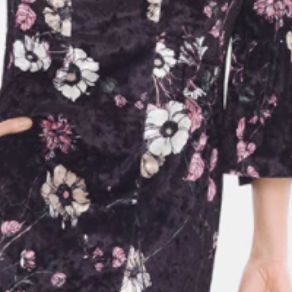 VELVET FLORAL DRESS - Picture 5 of 6